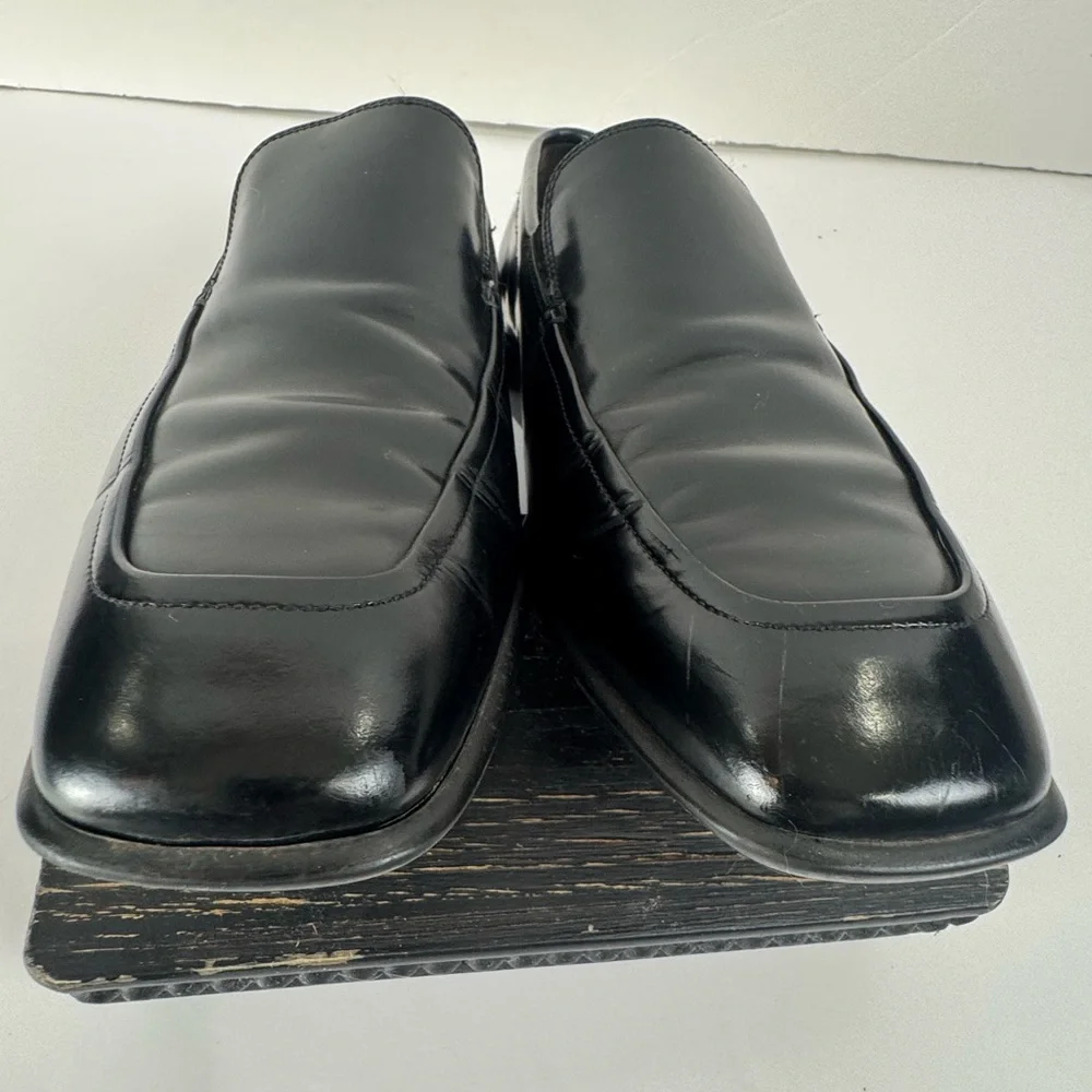 Donald J Pliner Italy Black Leather Penny Loafers Men's 11 Dress Shoes